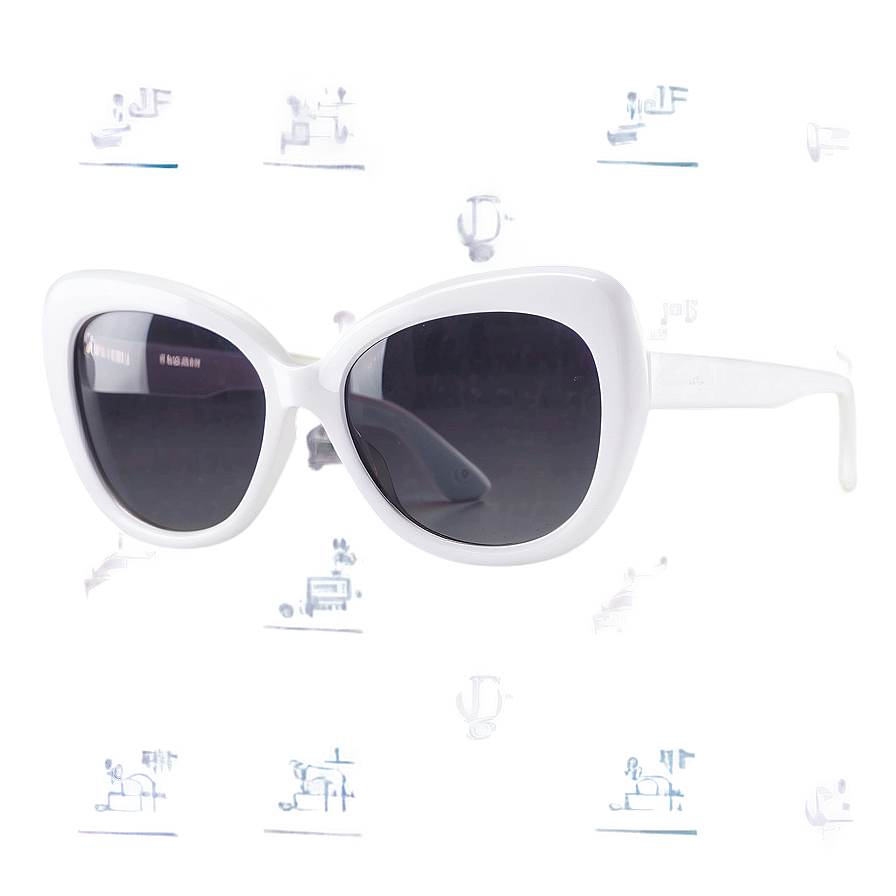 White Meme Sunglasses Png Sdg PNG image