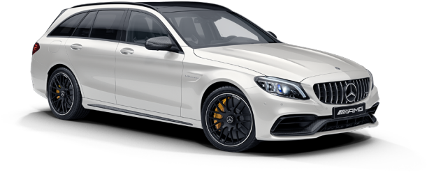 White Mercedes A M G Estate Car PNG image