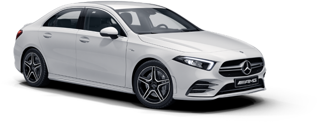 White Mercedes A M G Sedan PNG image