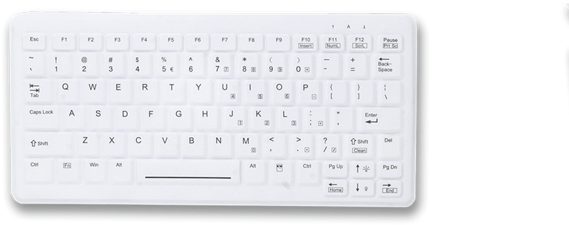 White Modern Keyboard Top View PNG image