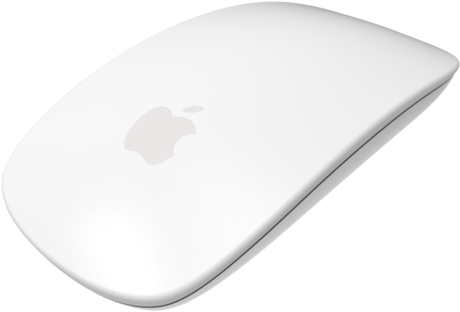 White Modern Wireless Mouse PNG image