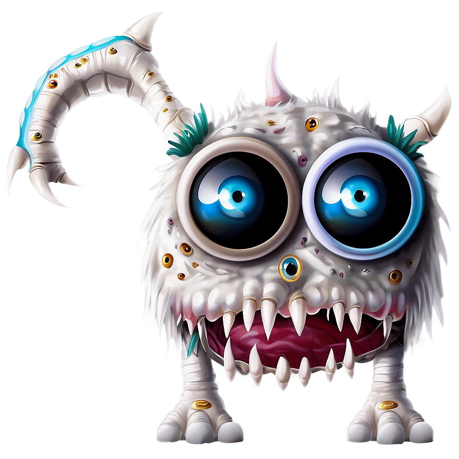 White Monster Clipart Image Png 71 PNG image