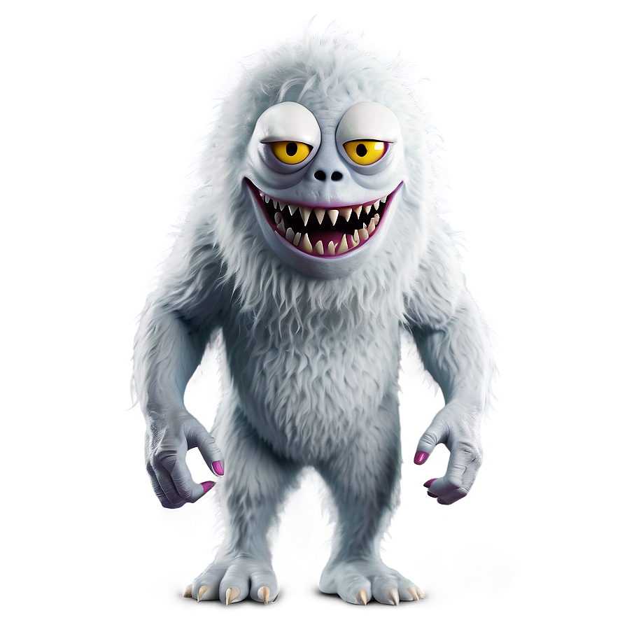 White Monster For Halloween Png 06212024 PNG image