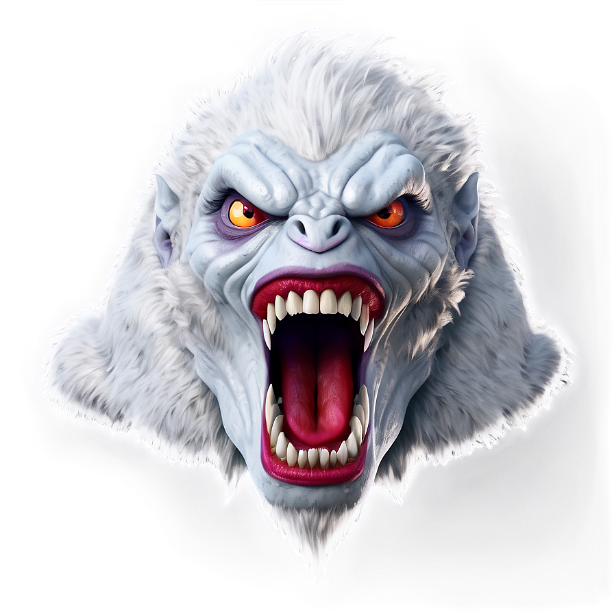 White Monster For Logo Png Hfe PNG image