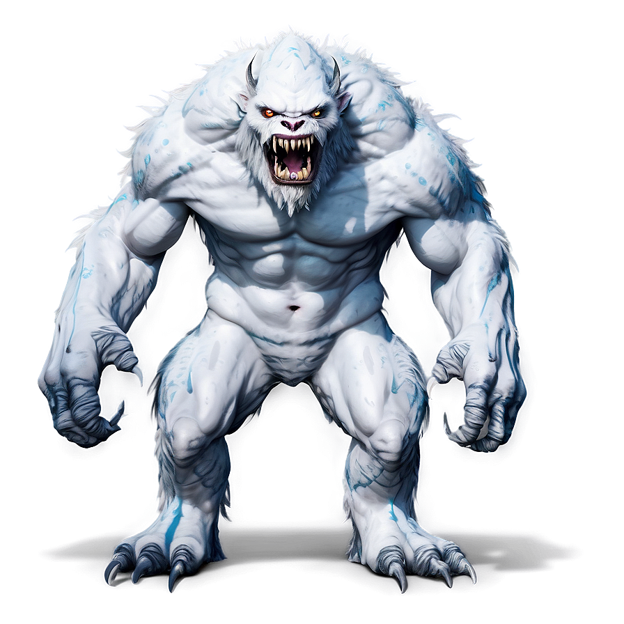 White Monster In Snow Png 25 PNG image