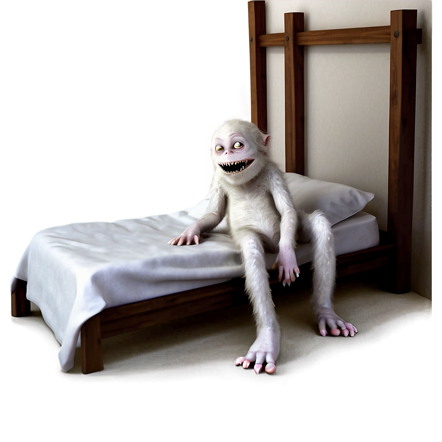 White Monster Under Bed Png Bpf74 PNG image