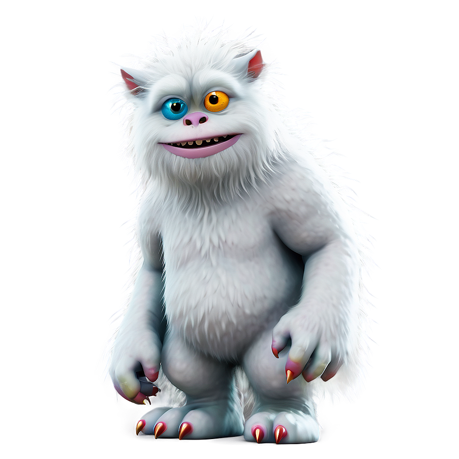 White Monster With Fur Png 06212024 PNG image