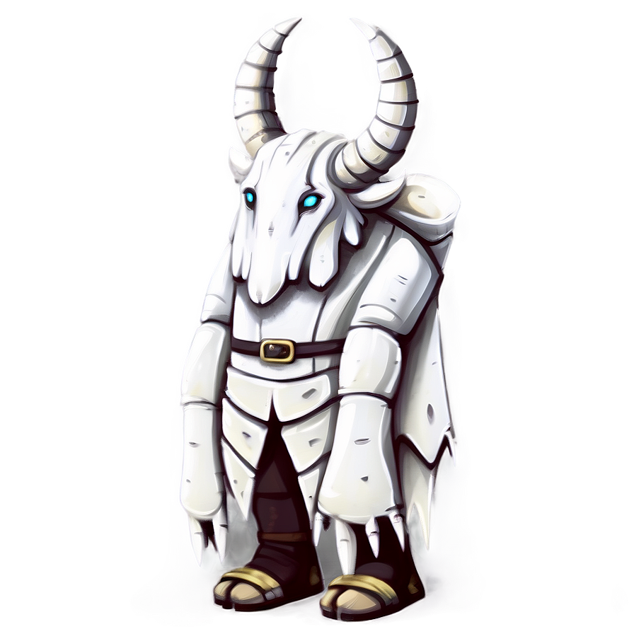 White Monster With Horns Png 23 PNG image