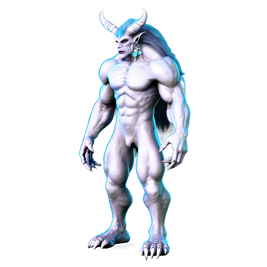 White Monster With Horns Png Uol41 PNG image