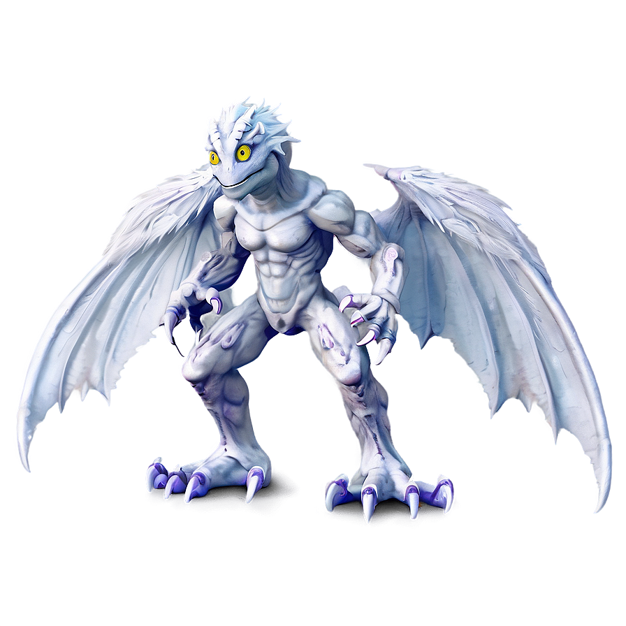 White Monster With Wings Png 98 PNG image