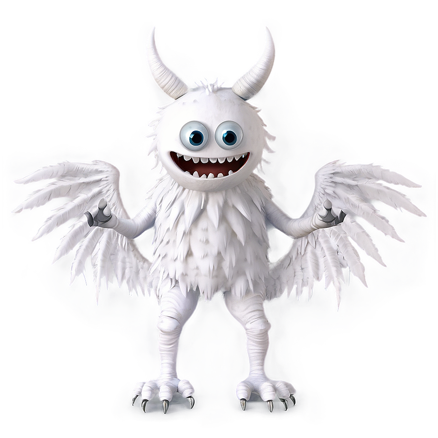 White Monster With Wings Png Jhx93 PNG image