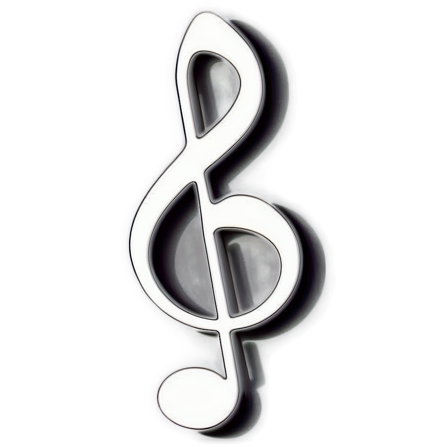 White Music Note Doodle Png Ewo PNG image