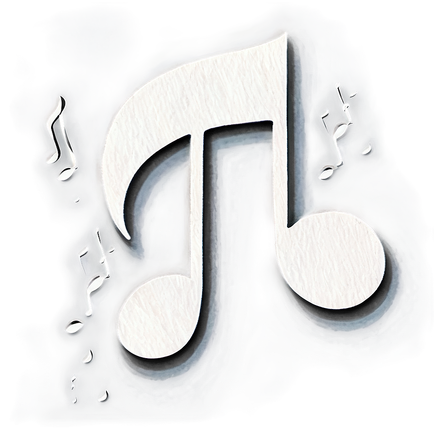 White Music Note Watercolor Png Uhl PNG image