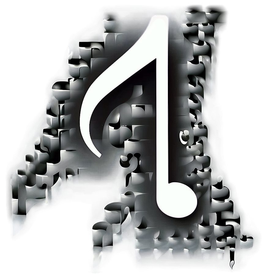 White Music Note With Effects Png 48 PNG image