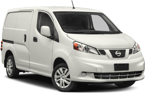 White Nissan Van Profile View PNG image