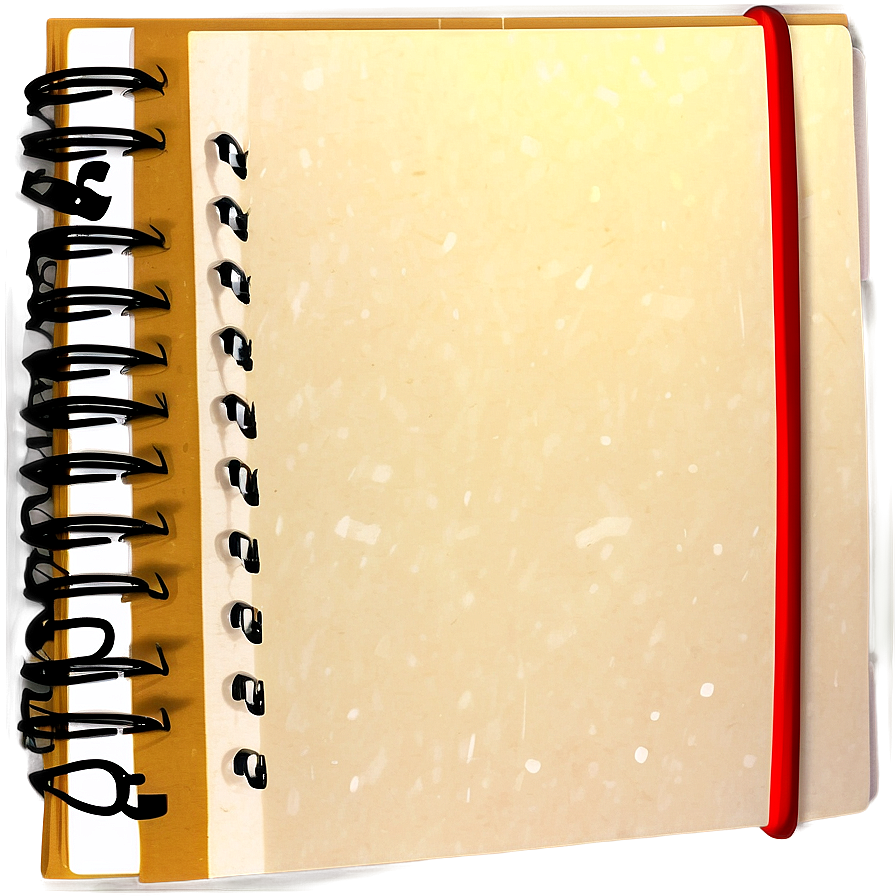 White Notebook Paper Png 05252024 PNG image