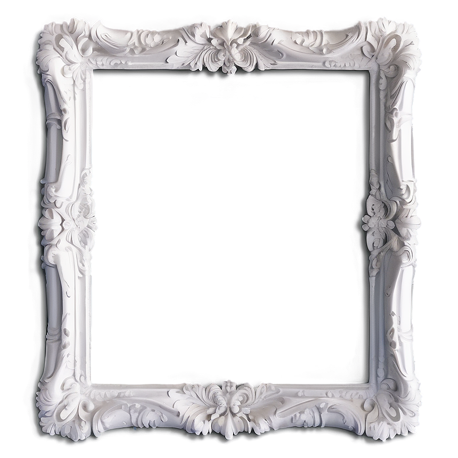 White Ornate Frame Png 21 PNG image