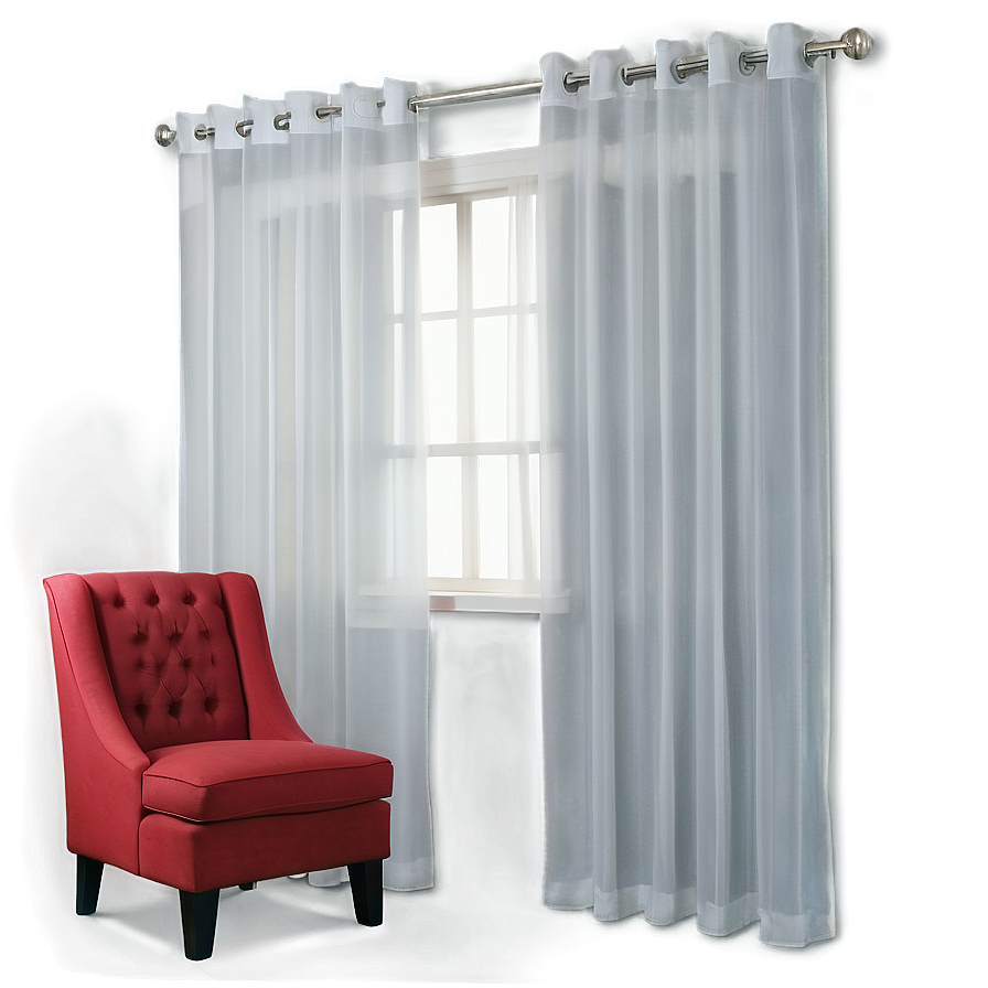 White Panel Curtains Png 06282024 PNG image