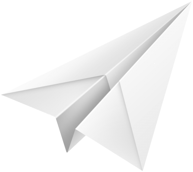 White Paper Plane Graphic PNG image