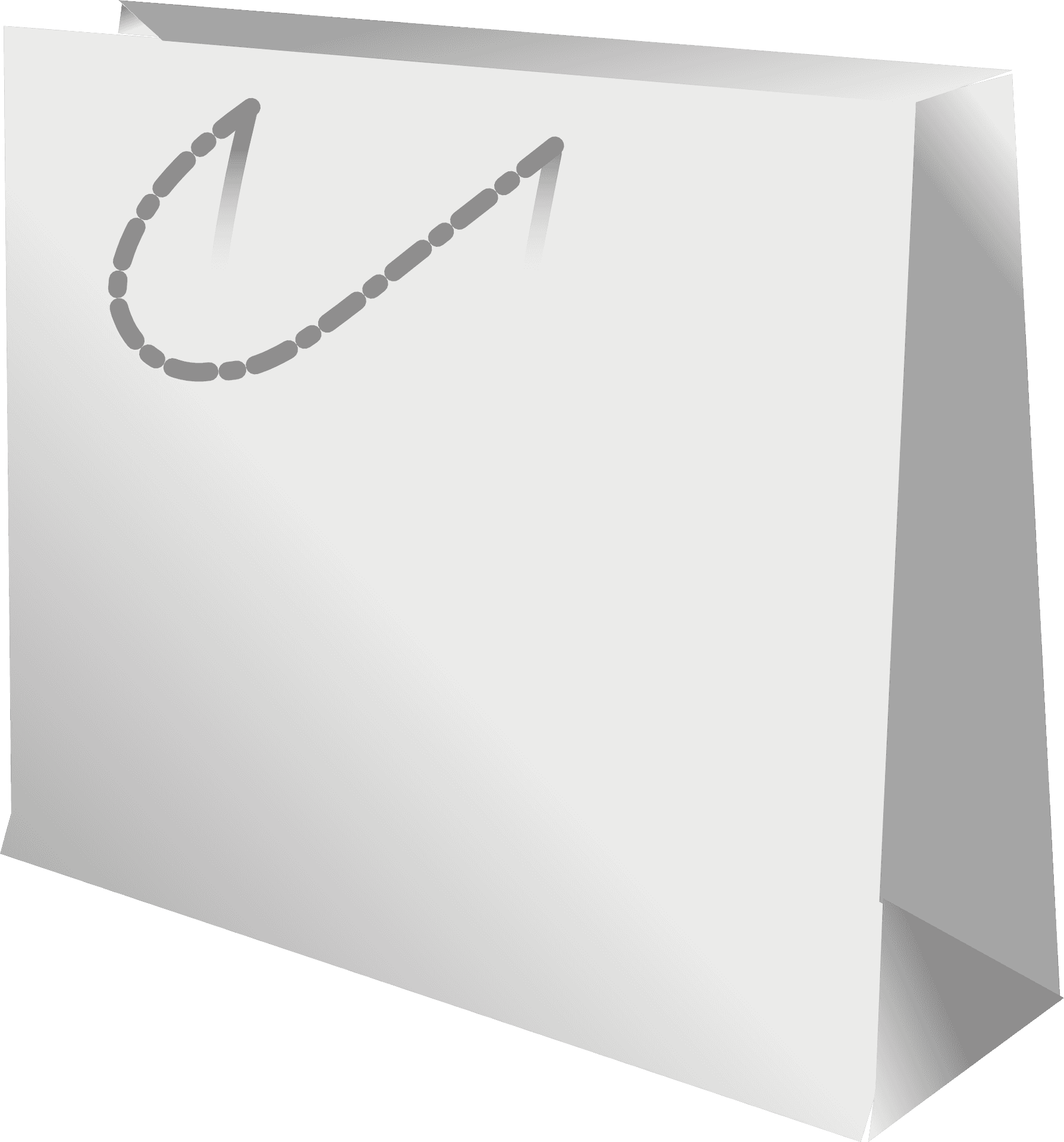 White Paper Shopping Bag PNG image