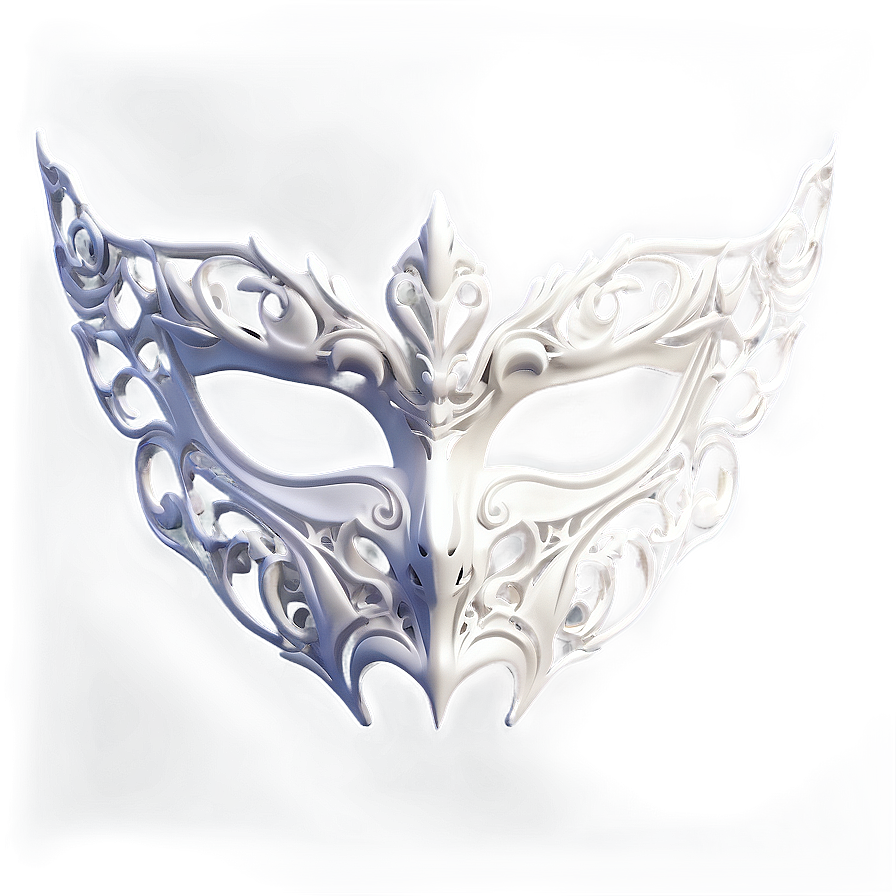 White Patterned Mask Png 55 PNG image