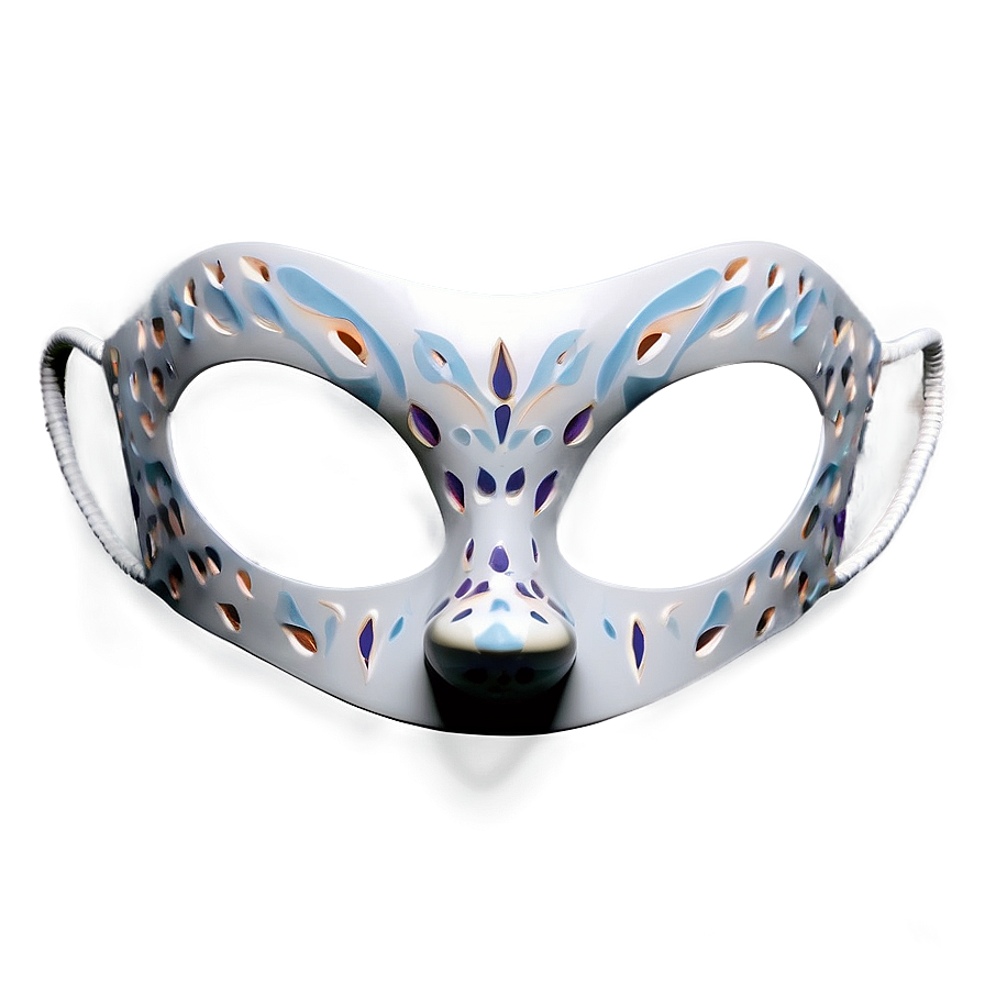 White Patterned Mask Png Jae41 PNG image