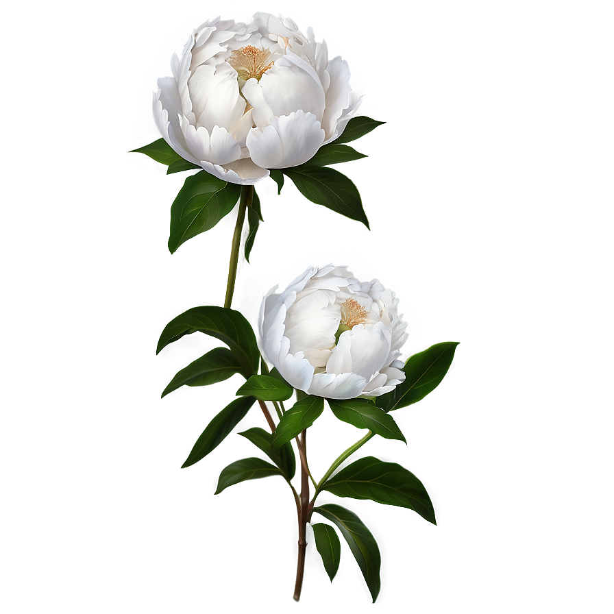 White Peony Flower Png 85 PNG image