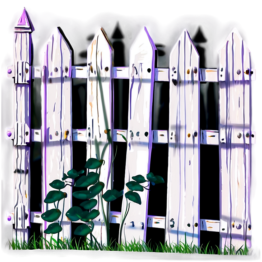 White Picket Fence Close-up Png Vbf24 PNG image