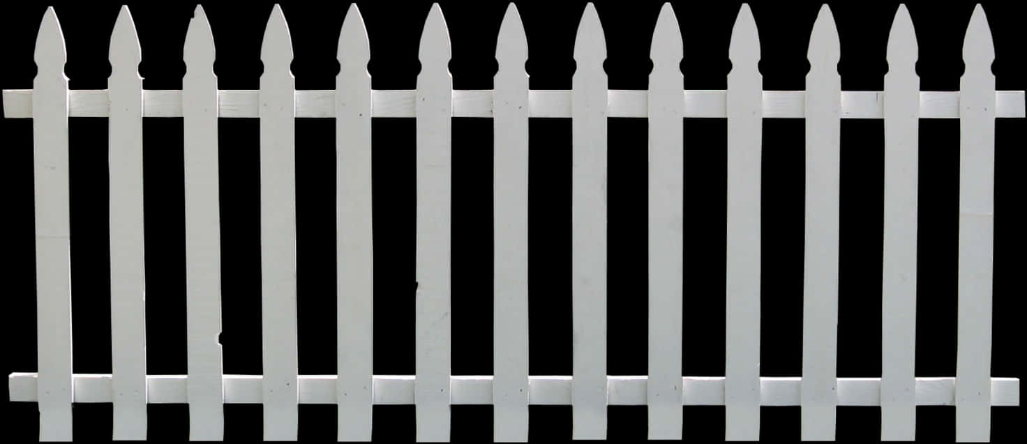 White Picket Fence Isolated PNG image