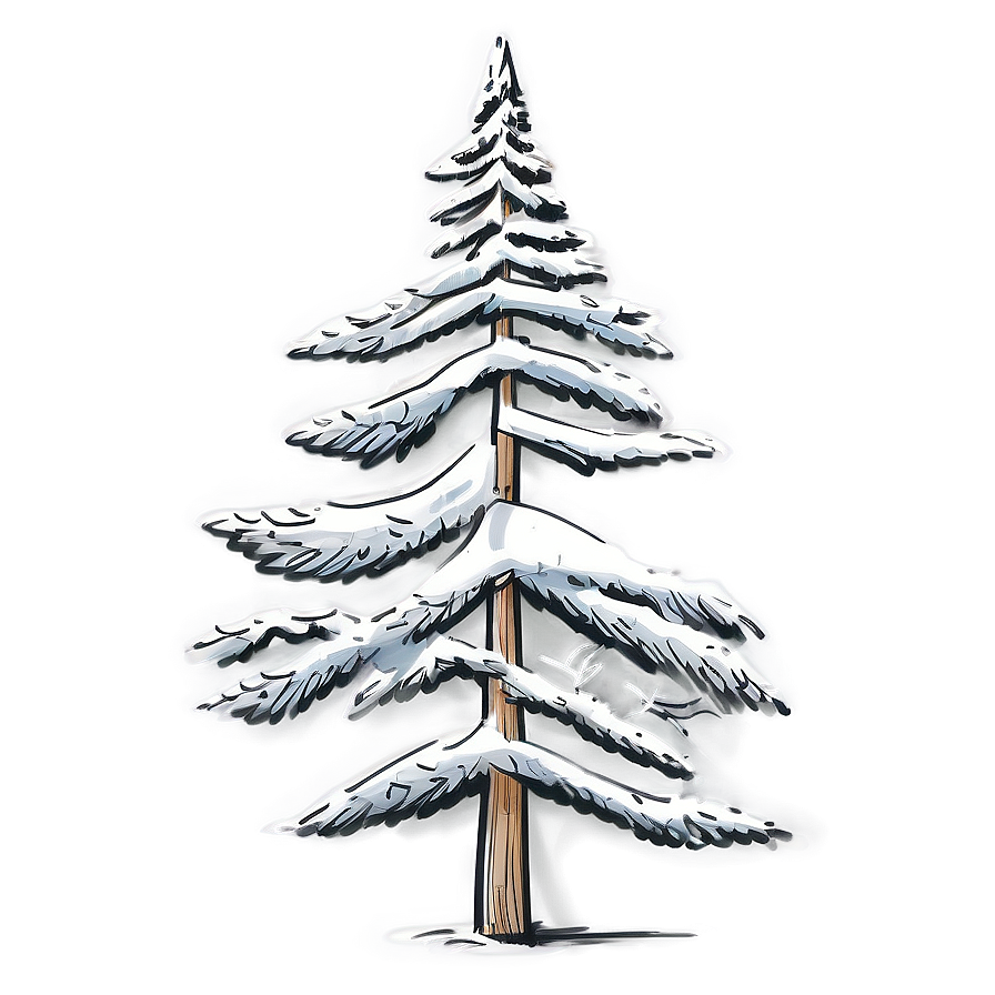 White Pine Tree Sketch Png Mqy PNG image