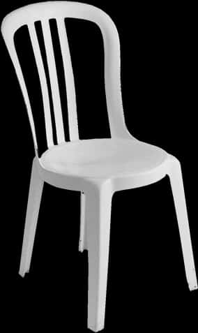 White Plastic Chair Isolated PNG image