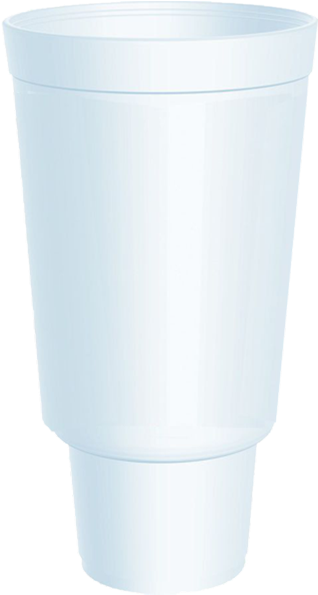 White Plastic Cup Isolated PNG image