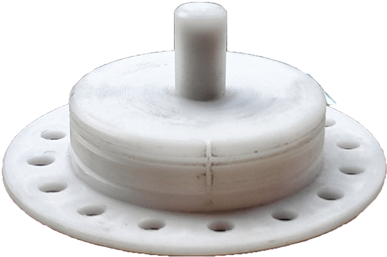 White Plastic Gear Component PNG image