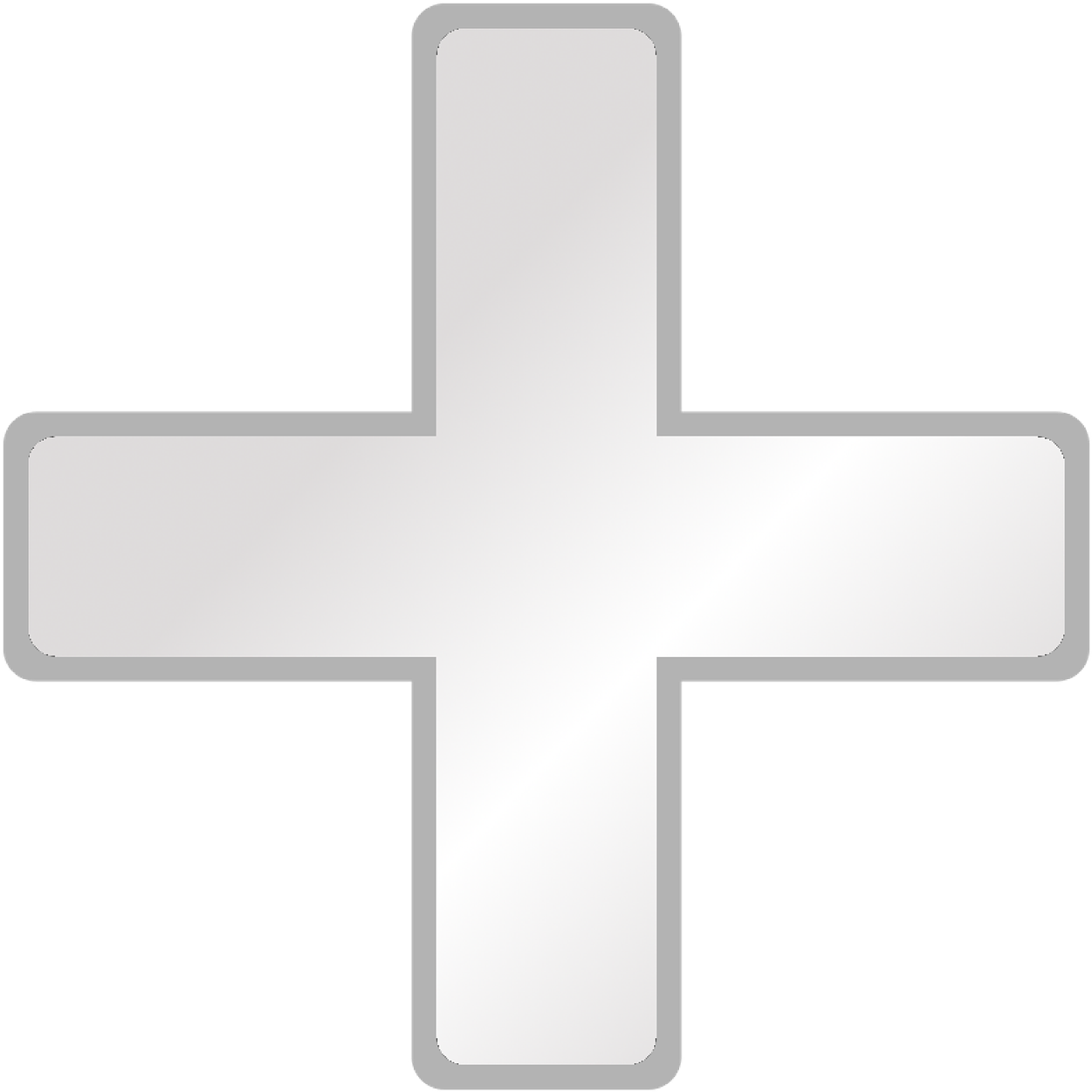 White Plus Sign Icon PNG image