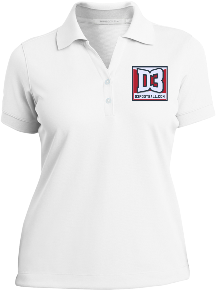 White Polo Shirt D3 Football Logo PNG image