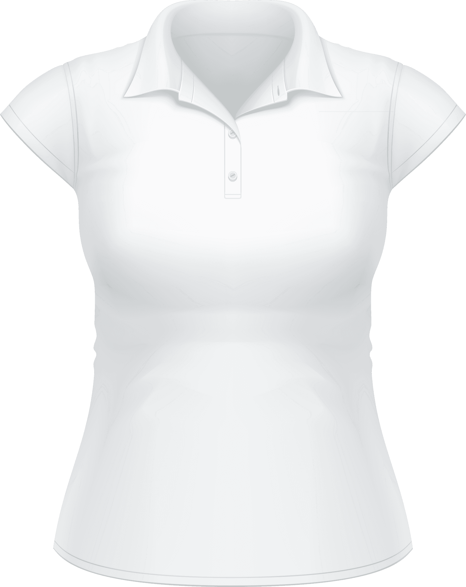 White Polo Shirt Template PNG image