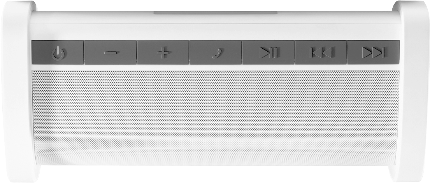 White Portable Bluetooth Speaker PNG image