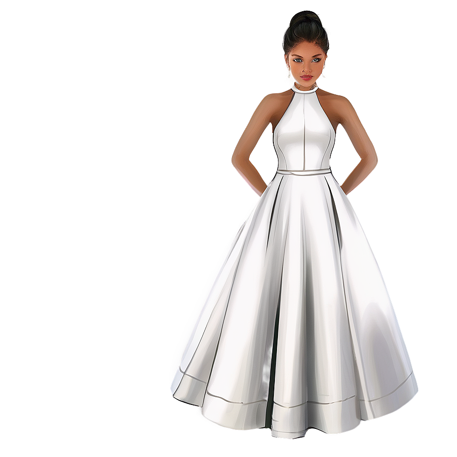 White Prom Dress Elegance Png 99 PNG image