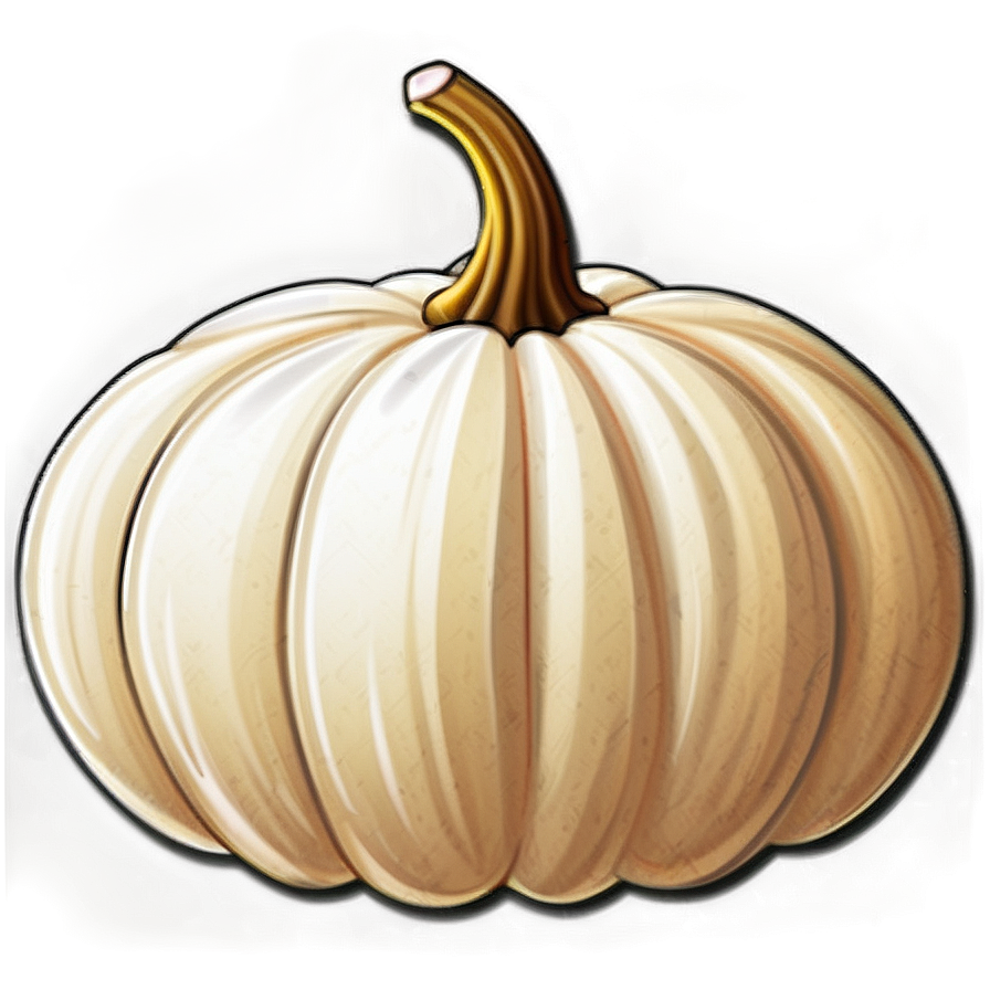 White Pumpkin Illustration Png 06212024 PNG image