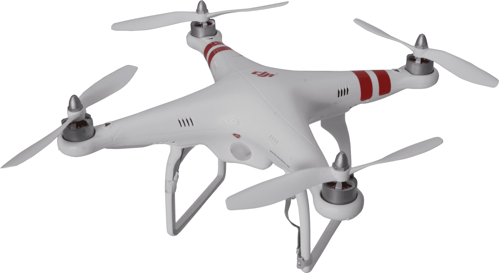 White Quadcopter Drone Isolated PNG image