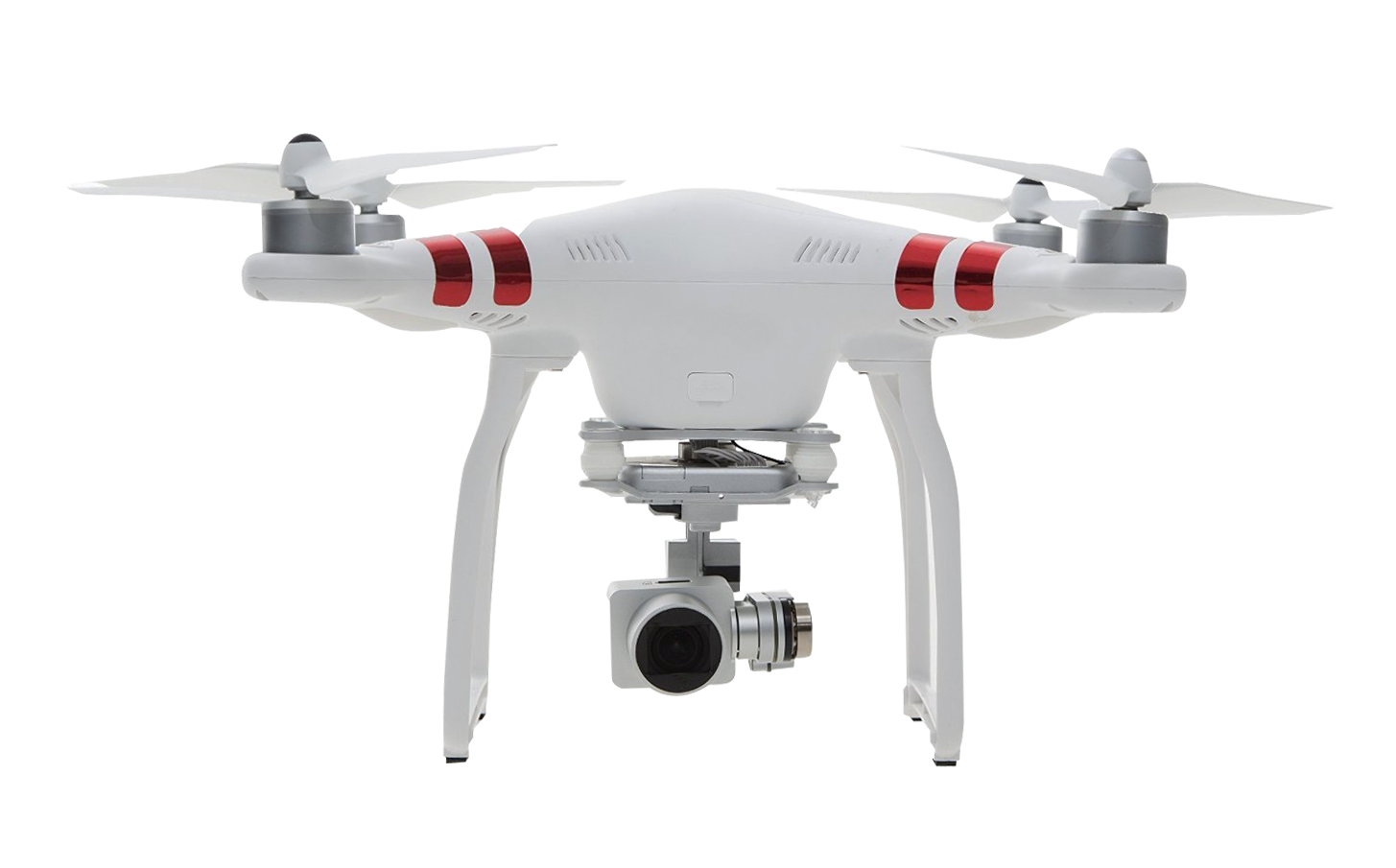 White Quadcopter Dronewith Camera PNG image