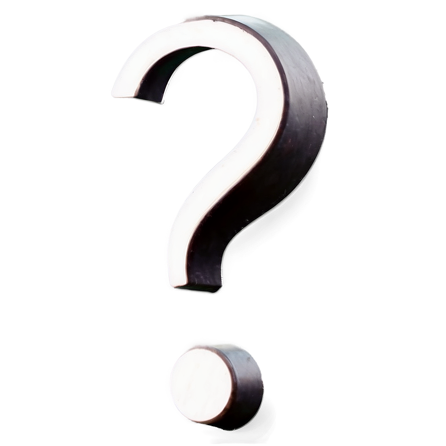 White Question Mark Transparent Background 05262024 PNG image