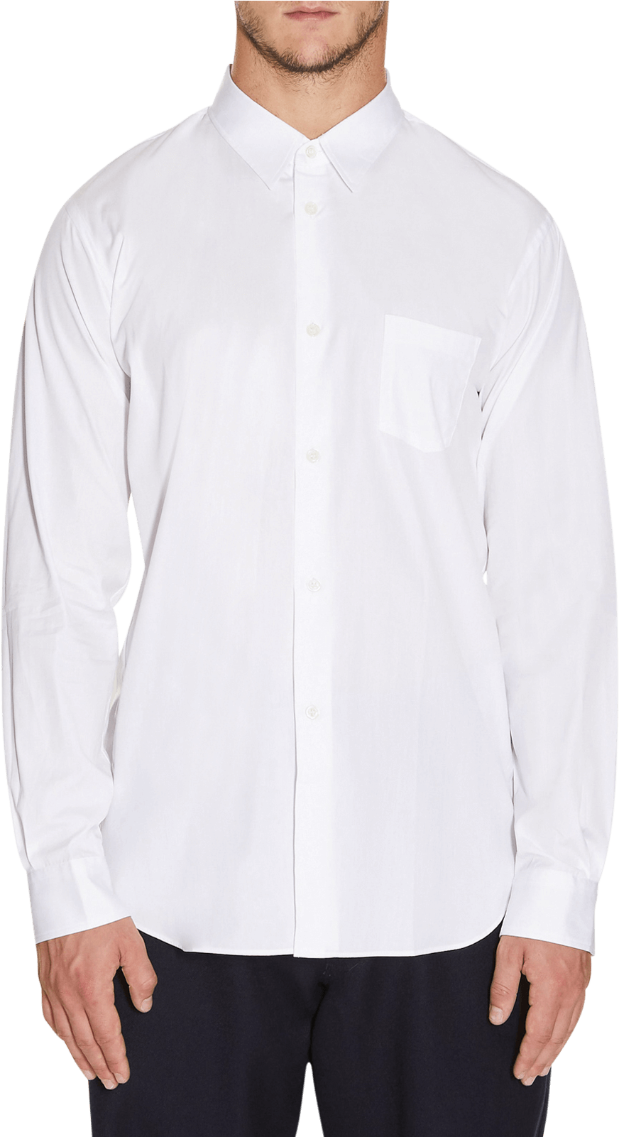 White Ralph Lauren Shirt Model PNG image