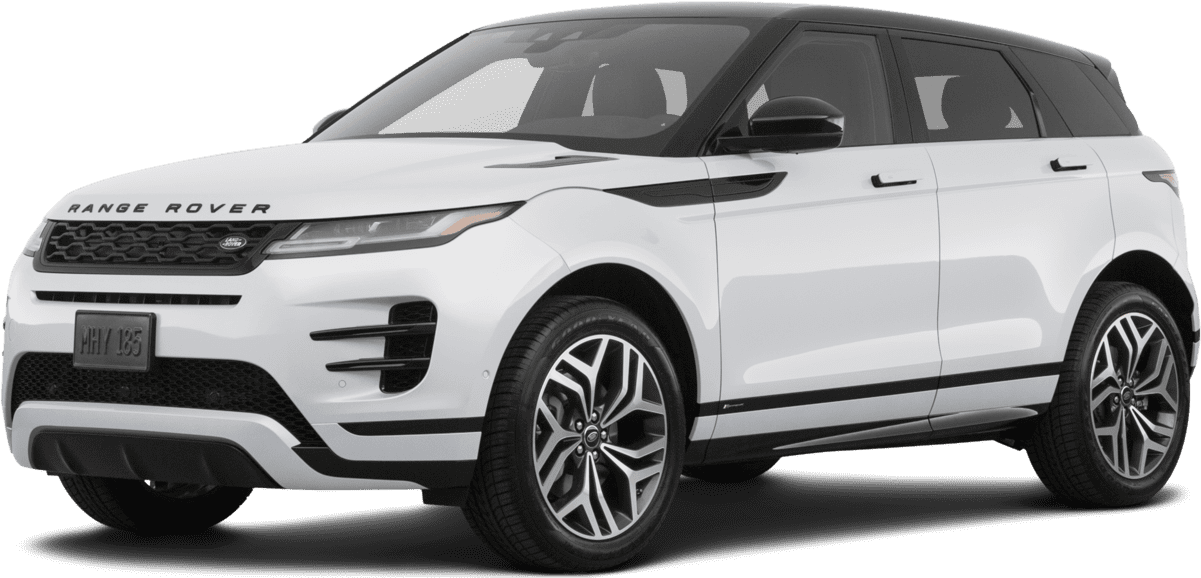 White Range Rover Evoque Side View PNG image