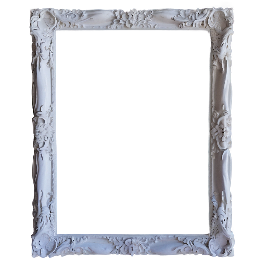 White Rectangle Frame Png 05252024 PNG image