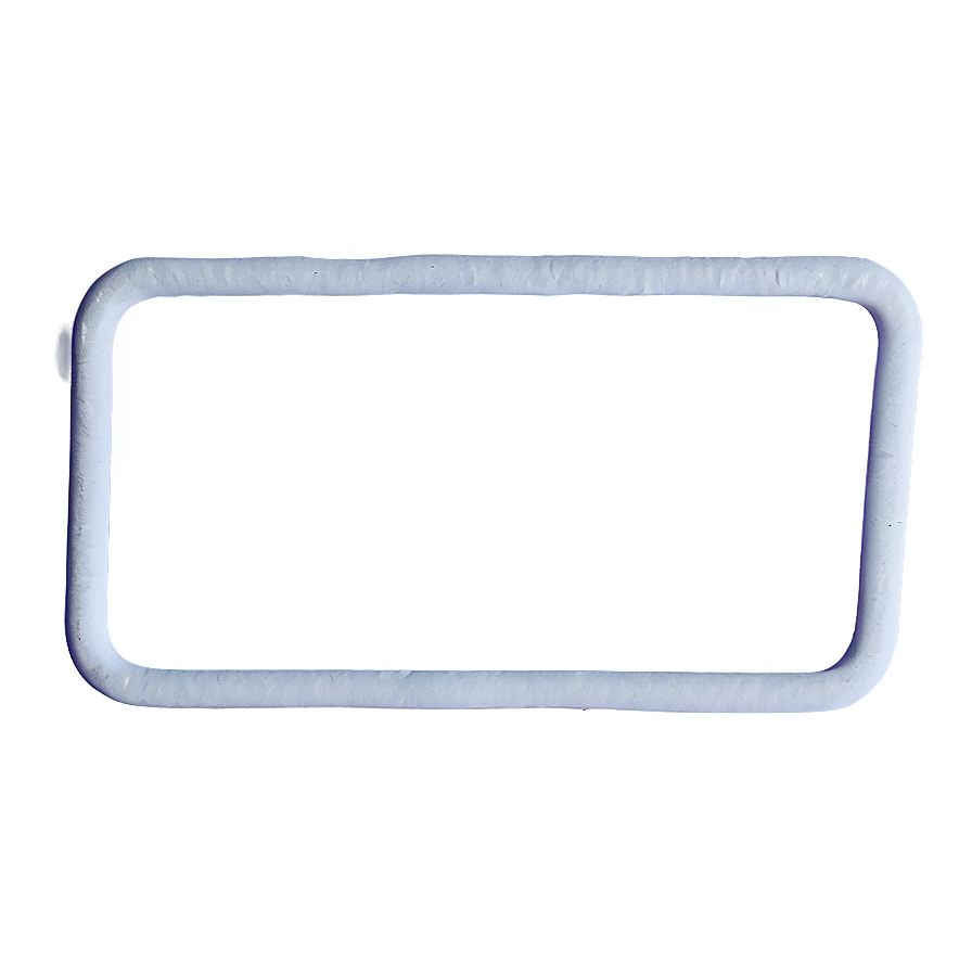 White Rectangle Thin Outline Png Sba78 PNG image