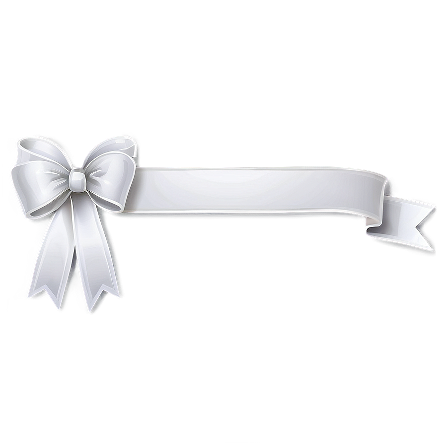 White Ribbon Banner Clipart Png Ntf PNG image