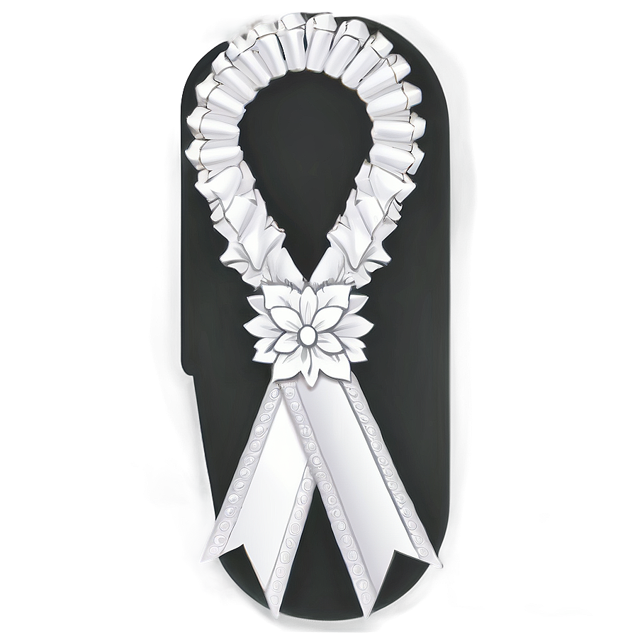 White Ribbon Rosette Award Png 9 PNG image