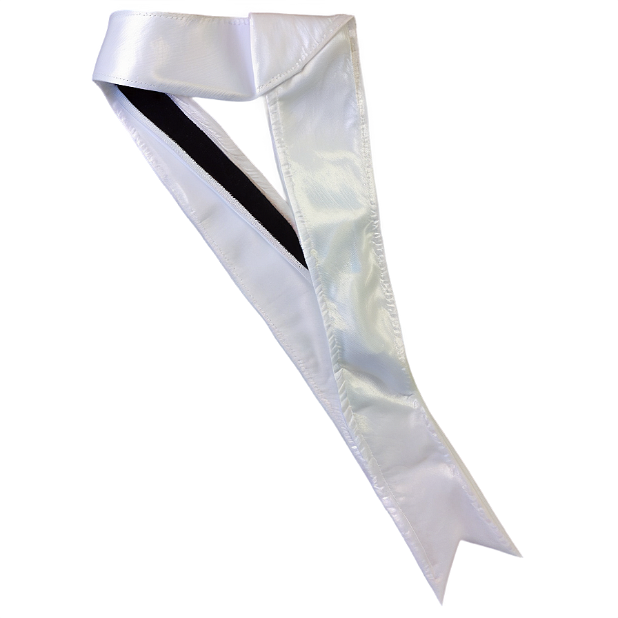 White Ribbon Sash Award Png Rwp76 PNG image