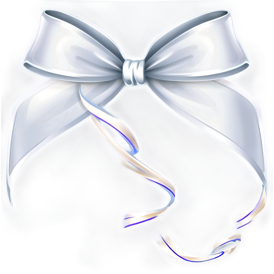 White Ribbon Swirl Decoration Png 5 PNG image